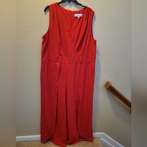 Emma & Michele Red Jumpsuit